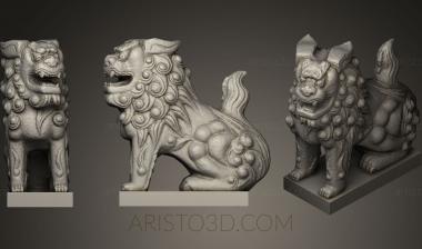 Figurines lions tigers sphinxes (STKL_0009) 3D model for CNC machine